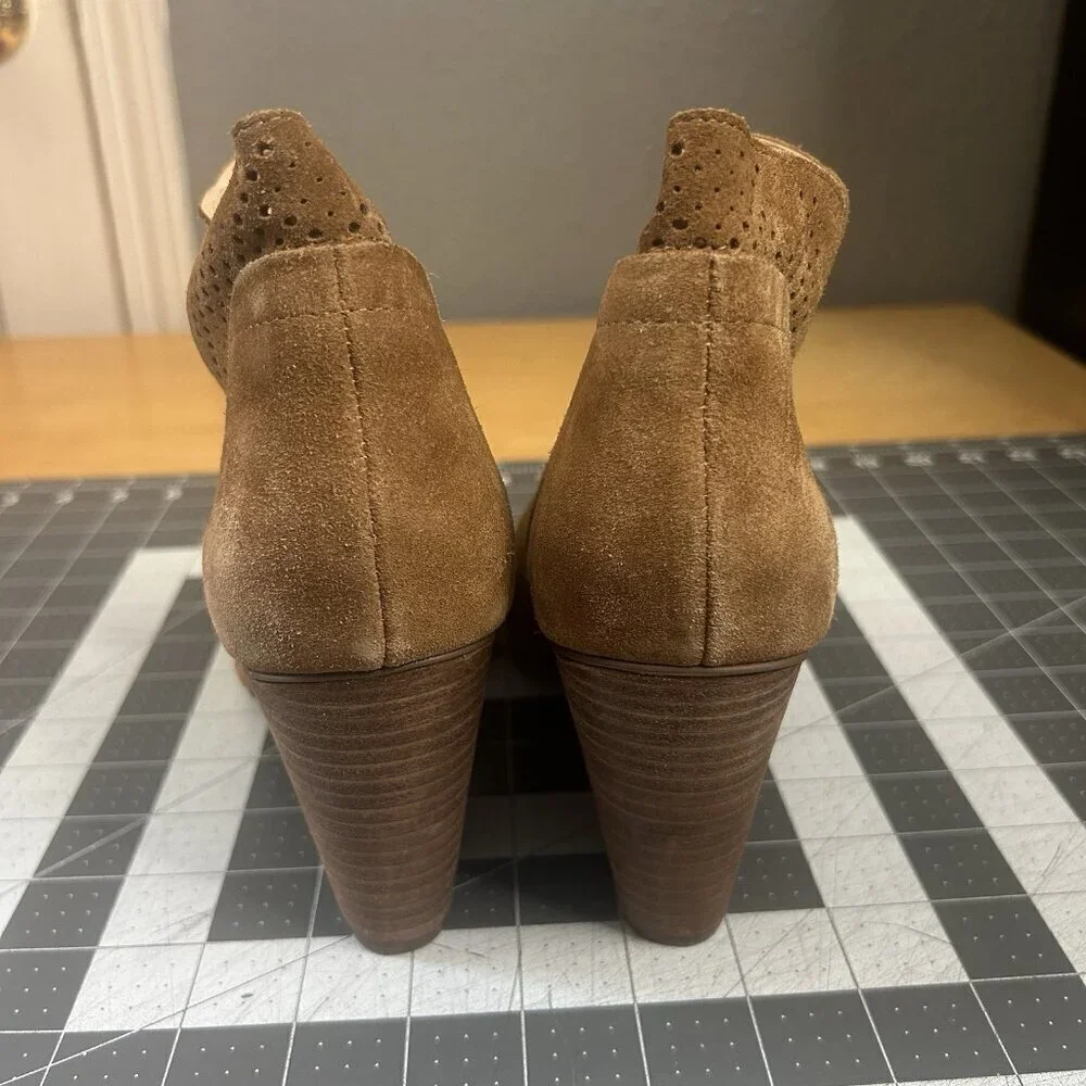 Steven By Steve Madden Bootie Women 10 Fashion Ready Suede Boot Open Toe Mesh